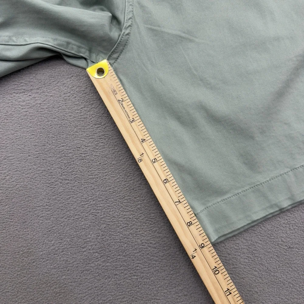 Lucky Brand Flat Front Shorts Mens 33 Sage Green Twill Performance Stretch 9